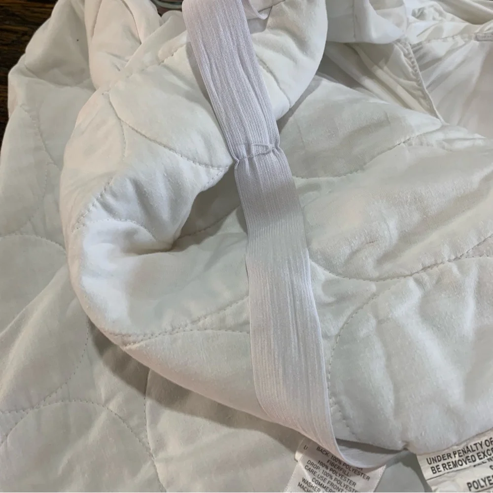 Target brand white Cal King Mattress Protector with elastic anti slip